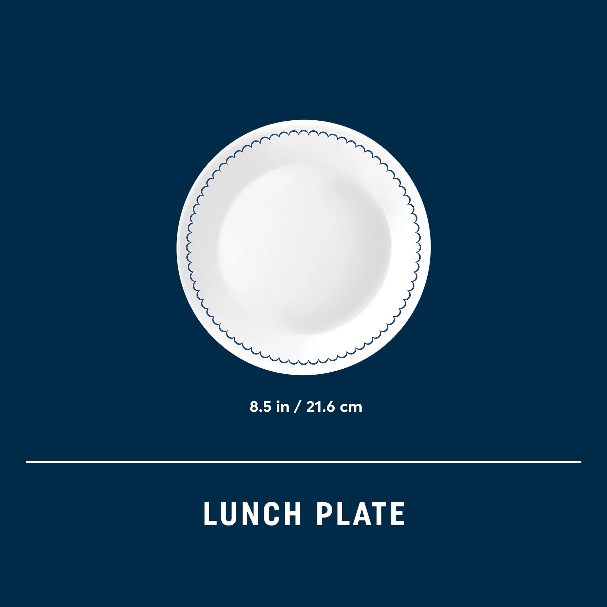 Corelle® Caspian Lace 8.5 Lunch Plate. 6 pack - Image 3